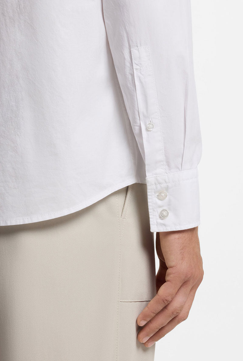 Back image of a model wearing Relegant ls shirt in white, by brand Boss