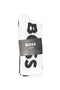 Front image of the Rib logo 3 pk socks in black/white, by brand Boss