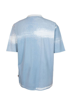 Back image of the Boss te rave t in light blue, by brand Boss