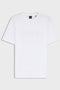 Front image of the Tegood t-shirt in white, by brand Boss
