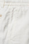 Front image of the Chino tapered shorts in off white, by brand Boss