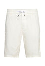 Image of CHINO TAPERED SHORTS in off white, by brand BOSS