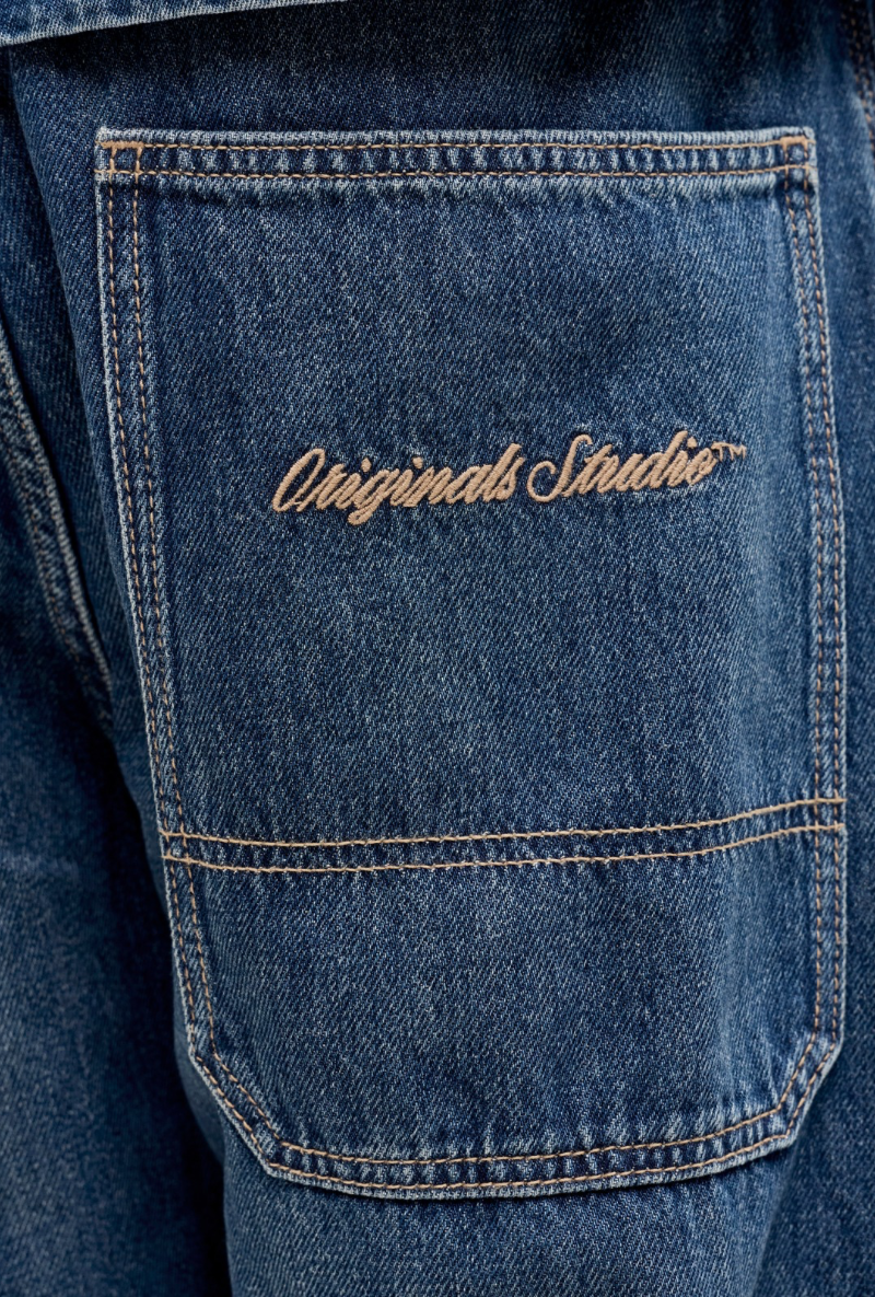 Close up image of Jack and jones alex norrebro jeans in denim, by brand Jack&jones