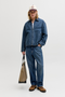 Front image of a model wearing Jack and jones alex norrebro jeans in denim, by brand Jack&jones