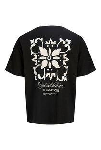 Back image of the Art print tee in black, by brand Jack&jones