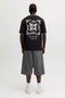 Back image of a model wearing the Art print tee in black, by brand Jack&jones