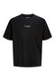 Front image of the Art print tee in black, by brand Jack&jones