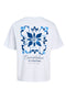 Back image of the Art print tee in white, by brand Jack&jones
