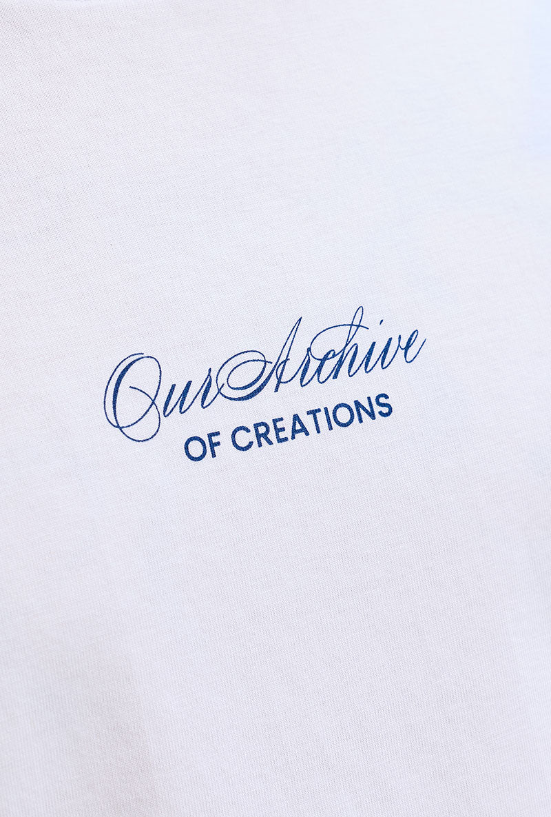 Front image of Art print tee in white, by brand Jack&jones