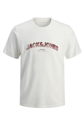 Front image of Avery ss tshirt in white, by brand Jack&jones
