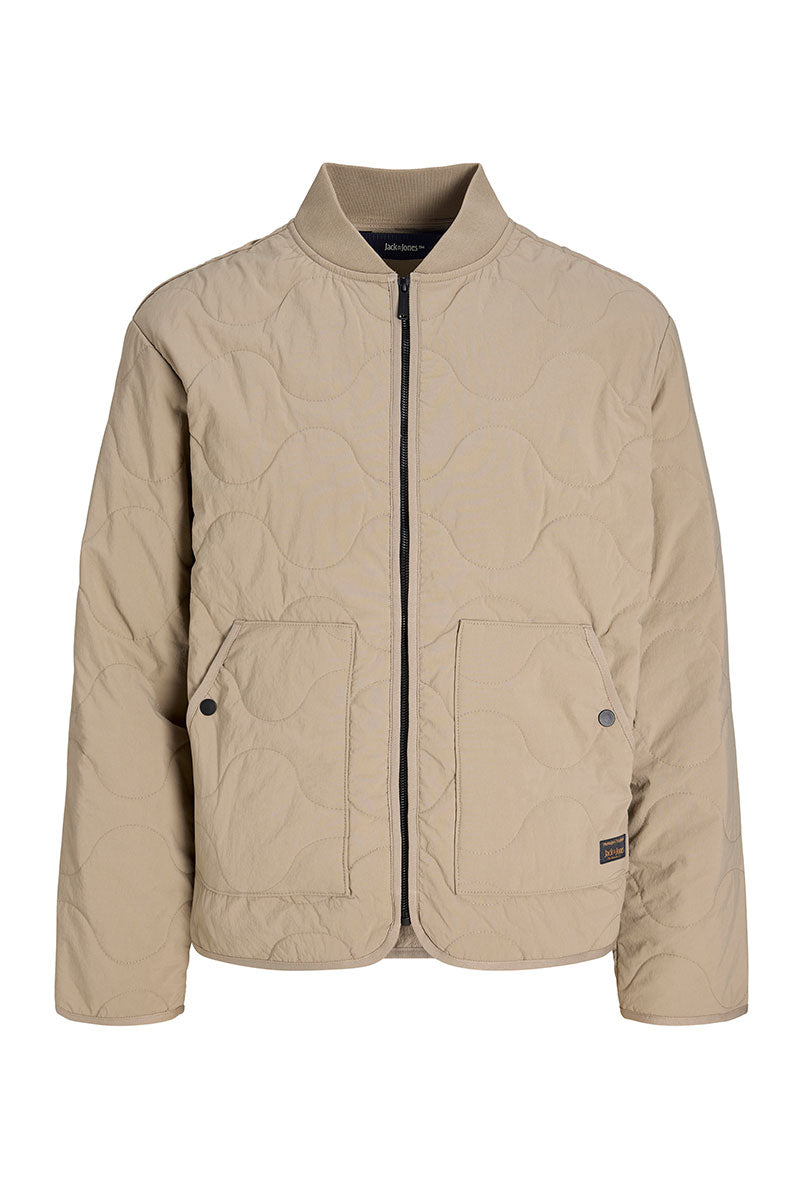 Front image of Axel liner jacket in stone, by brand Jack&jones