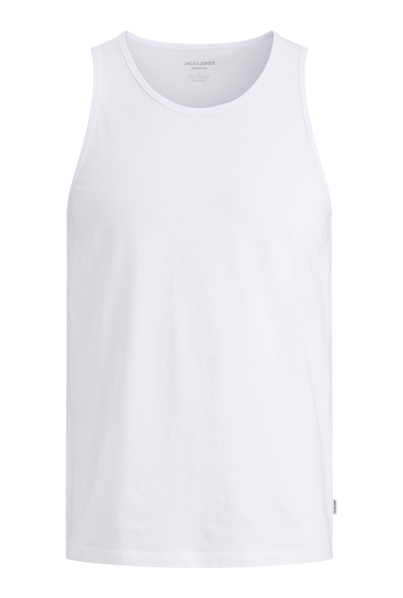 Product image of Jack and jones basic tanktop in white, by brand Jack&jones