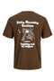 Back image of the Brewy ss tee in chocolate, by brand Jack&jones