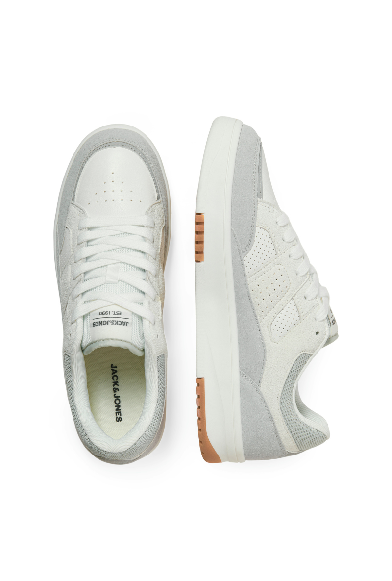 Front image  of Jack and jones blanco pu sneaker in beige, by brand Jack&jones