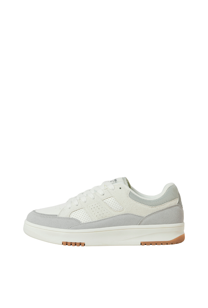 Side image  of Jack and jones blanco pu sneaker in beige, by brand Jack&jones