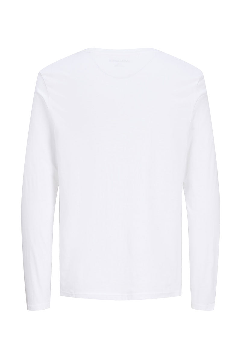 Back image of Buster ls tee in white, by brand Jack&jones