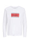 Front image of Buster ls tee in white, by brand Jack&jones