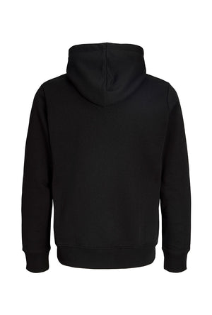 Back image of the Buster sweat zip hoodie in black, by brand Jack&jones