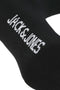 Front image of the Charles tennis sock 3 pack in black, by brand Jack&jones