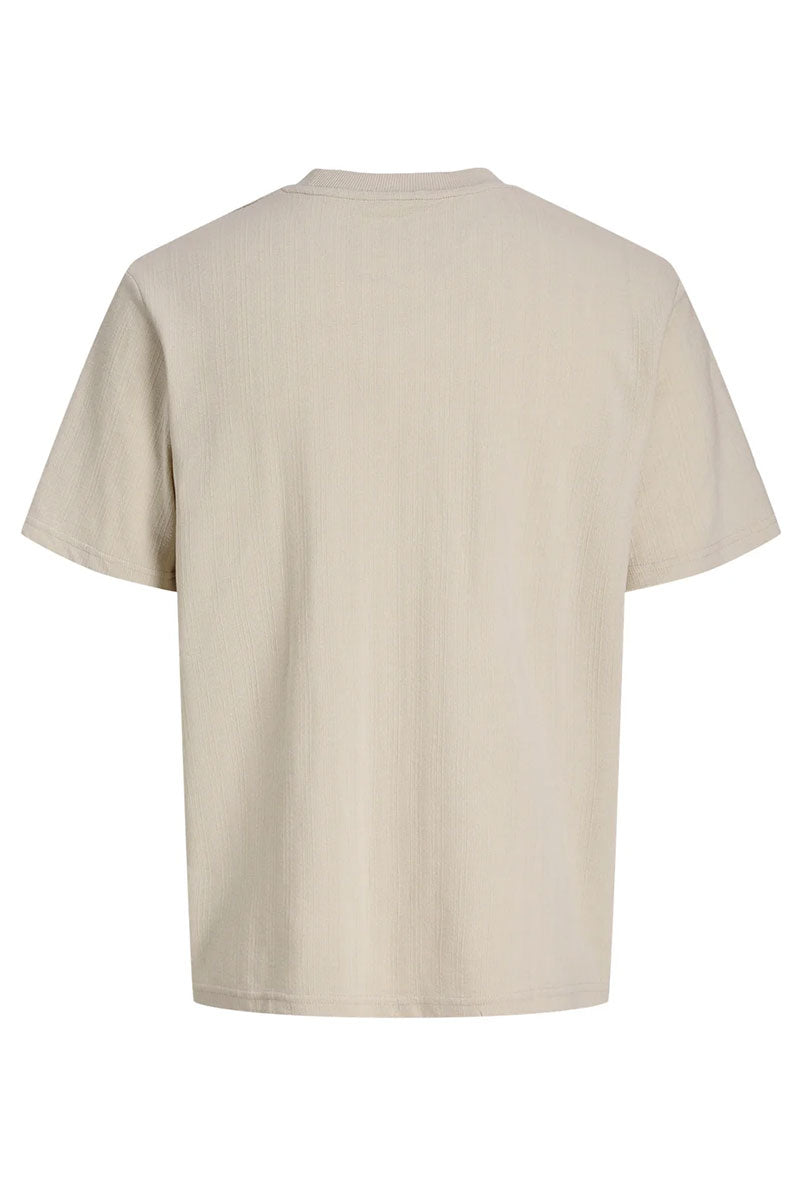 Back image of Chelsea structure tee in beige, by brand Jack&jones