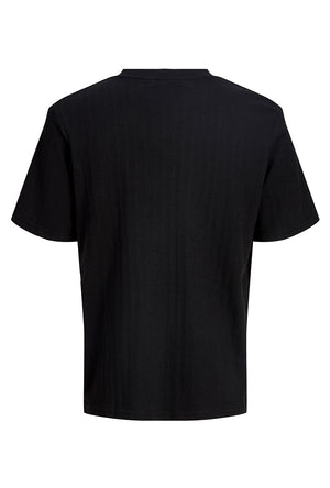 Back image of the Chelsea structure tee in black, by brand Jack&jones