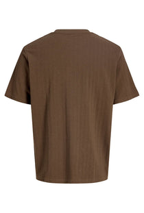Back image of the Chelsea structure tee in brown, by brand Jack&jones