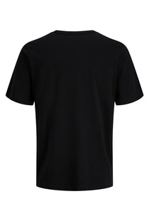 Back image of the Cleveland crew neck tee in black, by brand Jack&jones