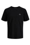 Front image of Cleveland crew neck tee in black, by brand Jack&jones
