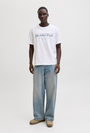 Image of JACK AND JONES DAYTONA PRINT TEE in white, by brand JACK&JONES