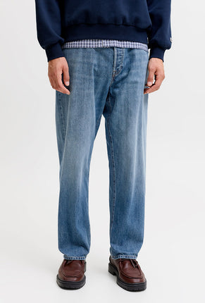 Front image of Eddie original jeans in denim, by brand Jack&jones