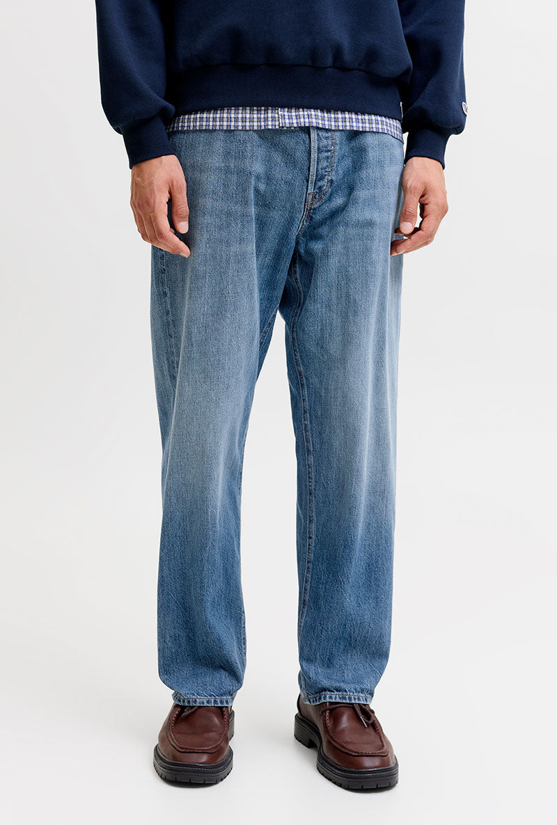 Front image of Eddie original jeans in denim, by brand Jack&jones