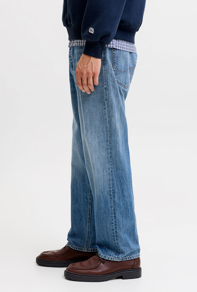 Front image of Eddie original jeans in denim, by brand Jack&jones