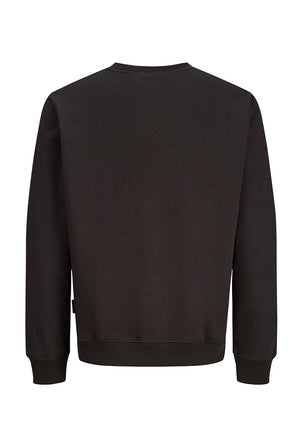 Back image of the Fusion box crew neck sweat in black, by brand Jack&jones