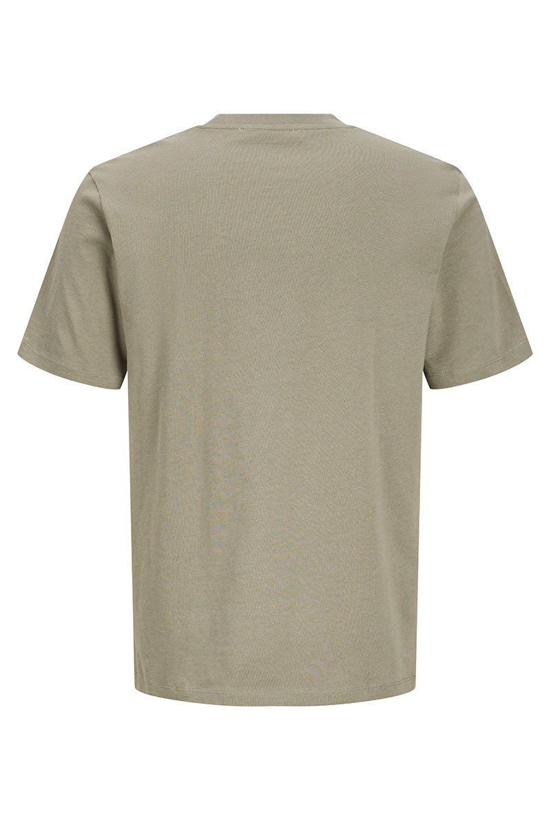 Back image of Fusion box print tee in khaki, by brand Jack&jones