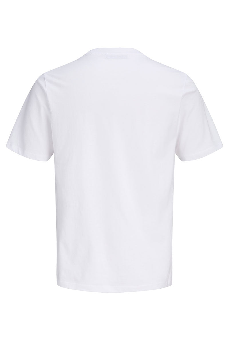 Back image of Fusion box print tee in white, by brand Jack&jones