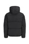 Back image of the Galaxy puffer jacket in black, by brand Jack&jones
