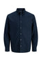 Front image of the Harvey oxford ls shirt in navy, by brand Jack&jones
