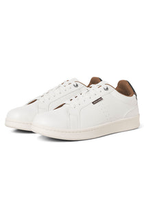 Front image of the Hastings pu sneaker in white, by brand Jack&jones