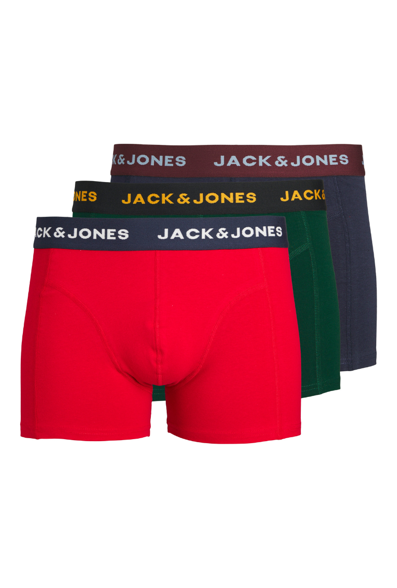 Product image of Jack and jones james 3 pk trunks in navy, by brand Jack&jones