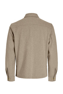 Back image of the James theo sweat overshirt in stone, by brand Jack&jones