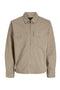 Front image of James theo sweat overshirt in stone, by brand Jack&jones