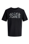 Product image  of the Jack and jones jeff logo tee in black, by brand Jack&jones