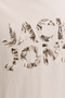 Close up image  of the Jack and jones jeff logo tee in stone, by brand Jack&jones
