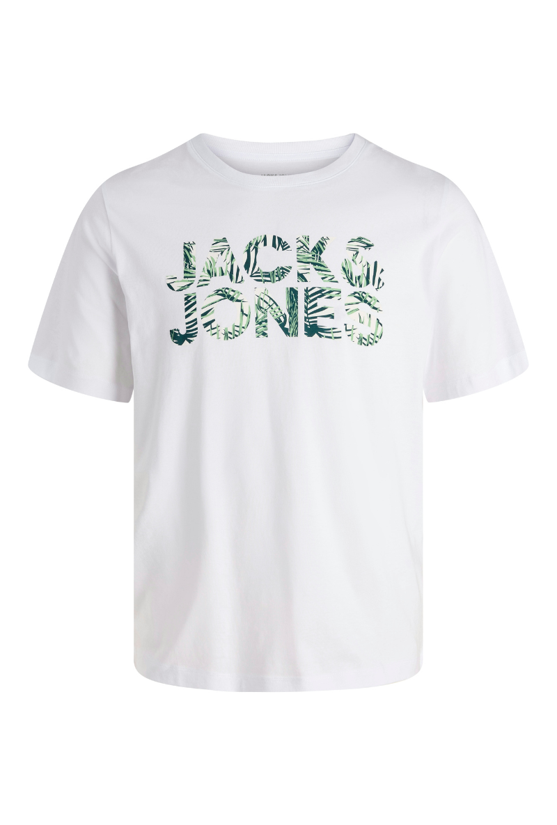Product image of Jack and jones jeff logo tee in white, by brand Jack&jones