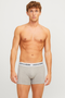 Front image of a model wearing the Jack and jones joe 3 pk trunks in navy, by brand Jack&jones