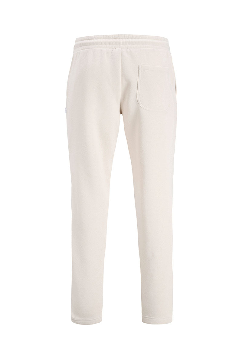 Back image of Kane bradley uncuffed sweat pants in beige, by brand Jack&jones