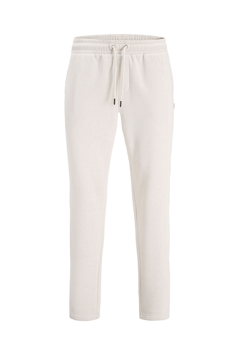 Front image of Kane bradley uncuffed sweat pants in beige, by brand Jack&jones