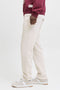 Front image of the Kane bradley uncuffed sweat pants in beige, by brand Jack&jones