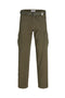 Front image of Kane hudson belted cargo in khaki, by brand Jack&jones