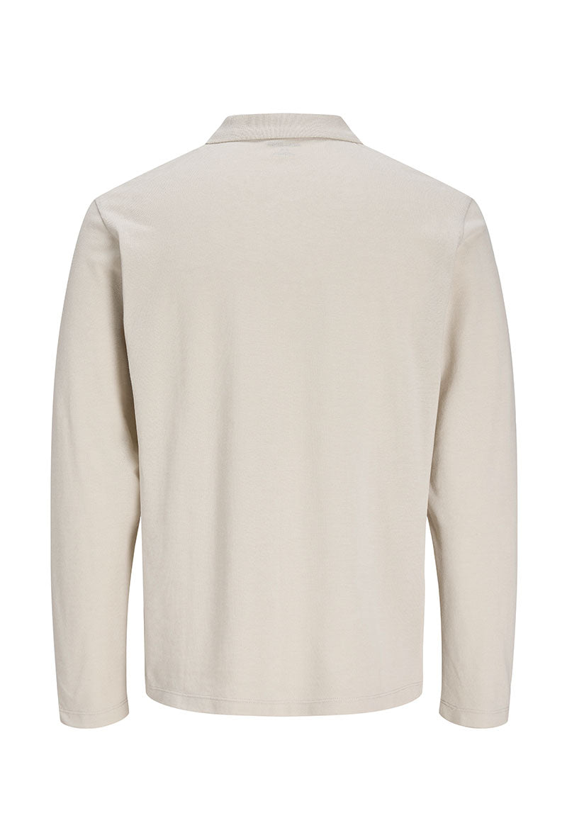 Back image of Kane ls polo in beige, by brand Jack&jones